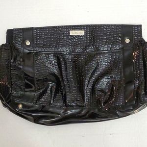 Miche Ebony Black Faux Croc Envelope Insert Bag